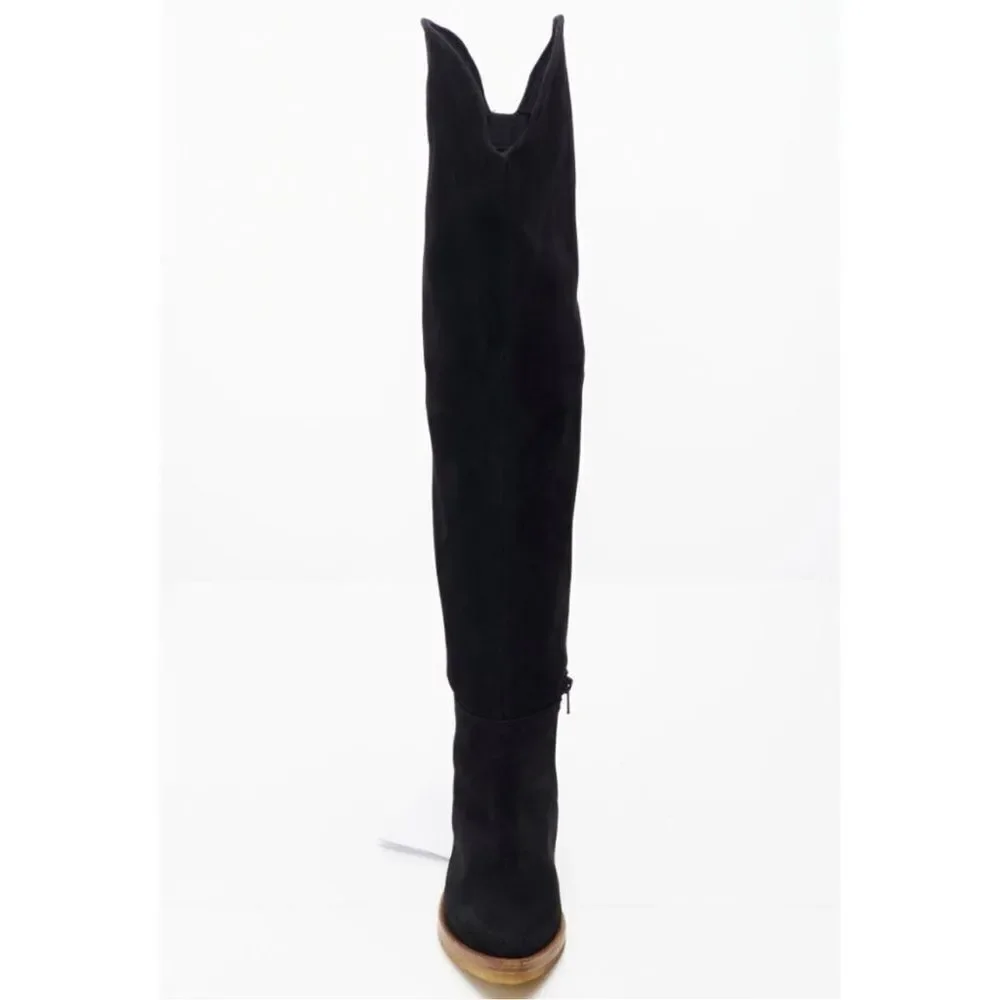 NWOB Free People Banks Suede Slouchy Distressed Over The Knee Boots Sz 36.5/6.5
